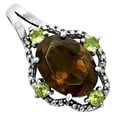 thumbnail image 3 of Smoky Quartz - Brazil & Peridot 925 Sterling Silver Pendant Jewelry DGP1012_F P-1114, 3 of 7