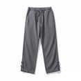 thumbnail image 4 of Trikvn Linen Capris Men Loose Fit Summer Casual Drawstring Elastic Waist Cropped Pants Breathable Beach Vacation Trousers with Pockets, 4 of 6