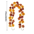 thumbnail image 5 of Fall Decor Artificial Maples Leaf Pumpkin Garland Autumn Maple Vines Garland Thanksgiving Halloween Harvest Decorations for Home Porch Mantle Fireplace Farmhouse Outdoor Indoor - (C), 5 of 9