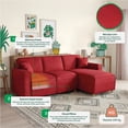 thumbnail image 3 of Sala Modular Reversible Makora Bennet con Memory Foam Rojo Lino y Respaldo Ajustable, 3 of 8