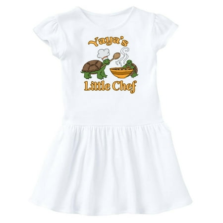 

Inktastic Yaya s Little Chef with Cute Turtles Gift Toddler Girl Dress