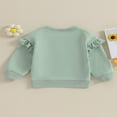 thumbnail image 4 of Chandails Décontractés à Col Rond pour Tout-Petites Filles, Volants, Manches Longues, Pulls, Hauts, Chemise, 4 of 7