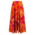 thumbnail image 5 of Weiqiqre Mini Skirt High Waist Floral Print Swing Chiffon Beach Midi Long Skirt with Pockets, 5 of 5