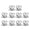 Silver, variant on Pack of 10 Metal Studs Earring Stoppers Round Disc Ear Closures for DIY Lovers