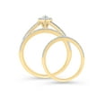 thumbnail image 2 of Brilliance Fine Jewelry 1/4 Carat Lab Grown Diamond Women & Mens Trio Set Ring 14K Gold Plated Silver, 2 of 7