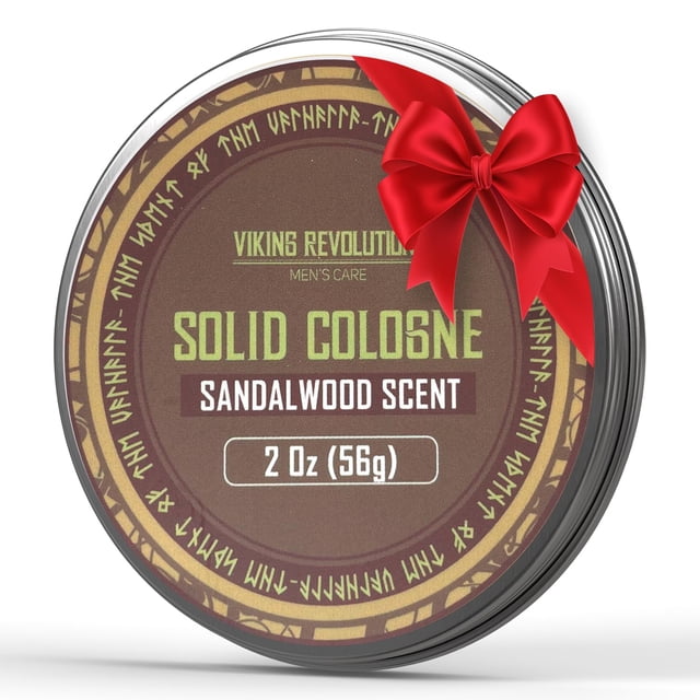 Viking Revolution Sandalwood Colonia sólida para hombre 2 oz – Perfume sólido para hombre con colonia de sándalo para hombre – Bálsamo Colonia para hombre Colonia Bálsamo Viaje Colonia Cera (1 paquete