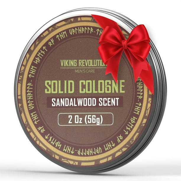 Viking Revolution Sandalwood Colonia sólida para hombre 2 oz – Perfume sólido para hombre con colonia de sándalo para hombre – Bálsamo Colonia para hombre Colonia Bálsamo Viaje Colonia Cera (1 paquete