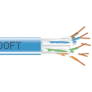 Amazon Com Cmple Plenum Cat6 23awg Solid Cmp Bare Copper 1000ft Cable Gigabit Ethernet Blue Computers Accessories