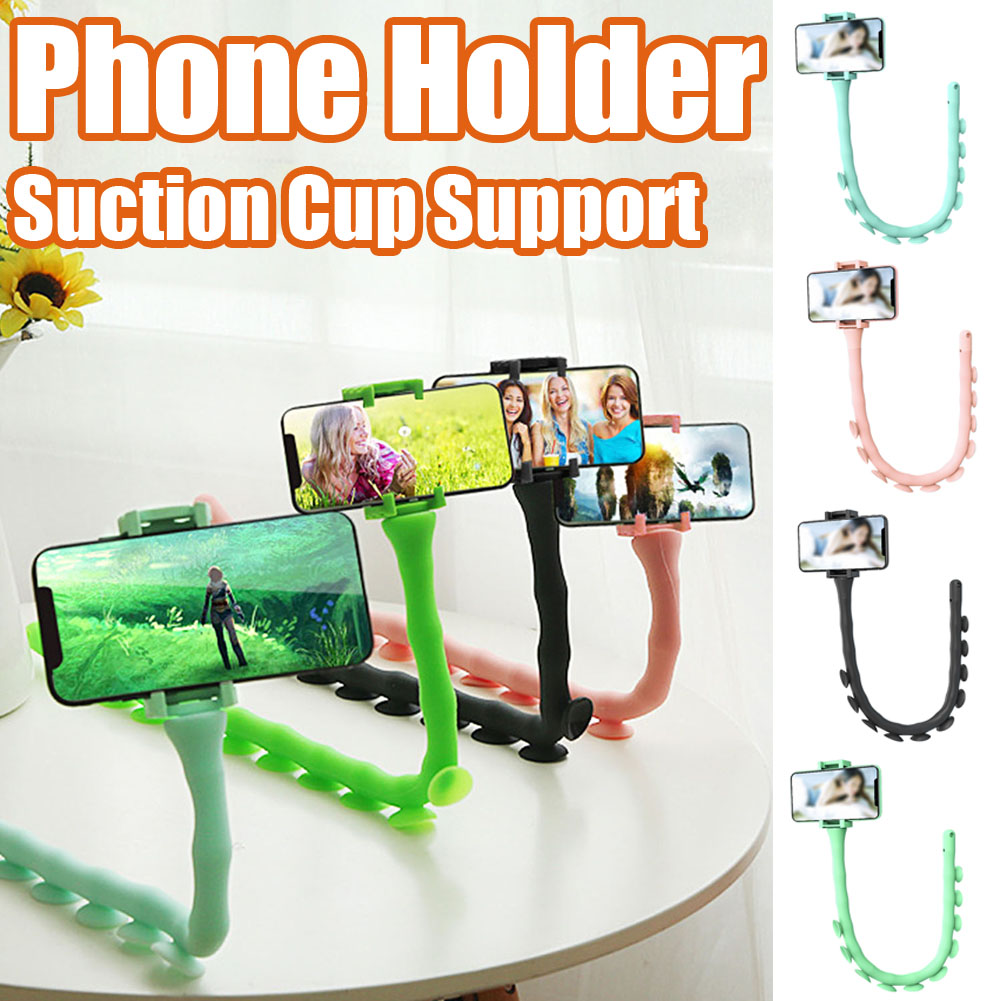 Cheers.US Cute Worm Shape Lazy Cell Phone Holder Universal Gooseneck