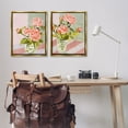 thumbnail image 3 of Stupell Industries Pink Rose Bouquets in Glass Plants & Flowers Painting Gold Floater Framed Canvas Art Print Wall Art, 31 x 25, Set of 2, 3 of 10