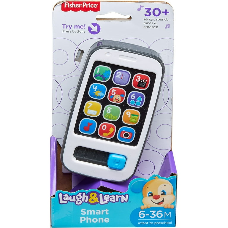 Fisher-Price Laugh & Learn 2-in-1 Slide to Learn Smartphone with Lights &  Music