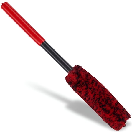 ACDANC 15inch Car Wheel Cleaning Brush Nylon Car Wheel Rim Detailing Brush with Long Handle Bendable Car Cleaner Brush Synthetic