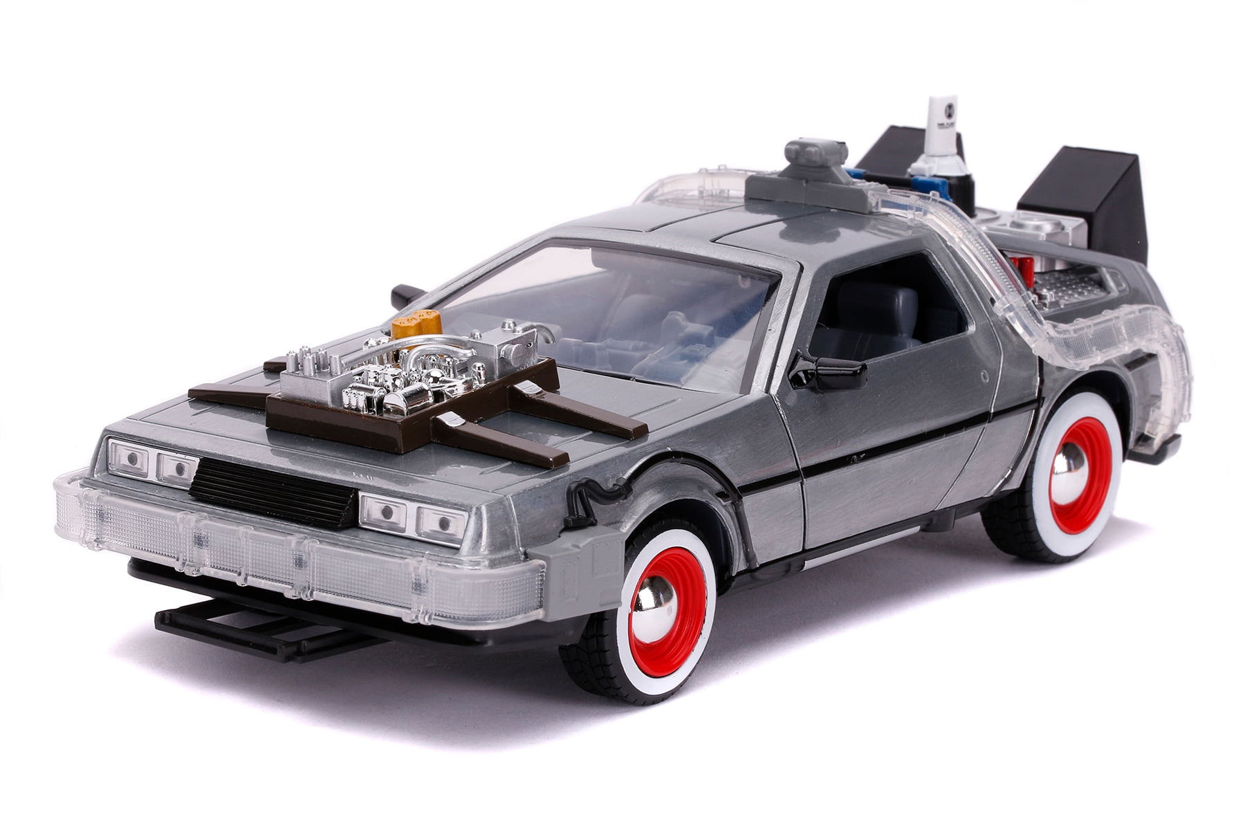 Jada Toys Diecast Model 1/24 Scale Back To The Future DMC Delorean Time Machine 