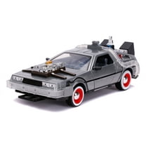 DeLorean Time Machine with Lights, Back to the Future III - Jada Toys 32166 - 1/24 scale Diecast Model Toy Car