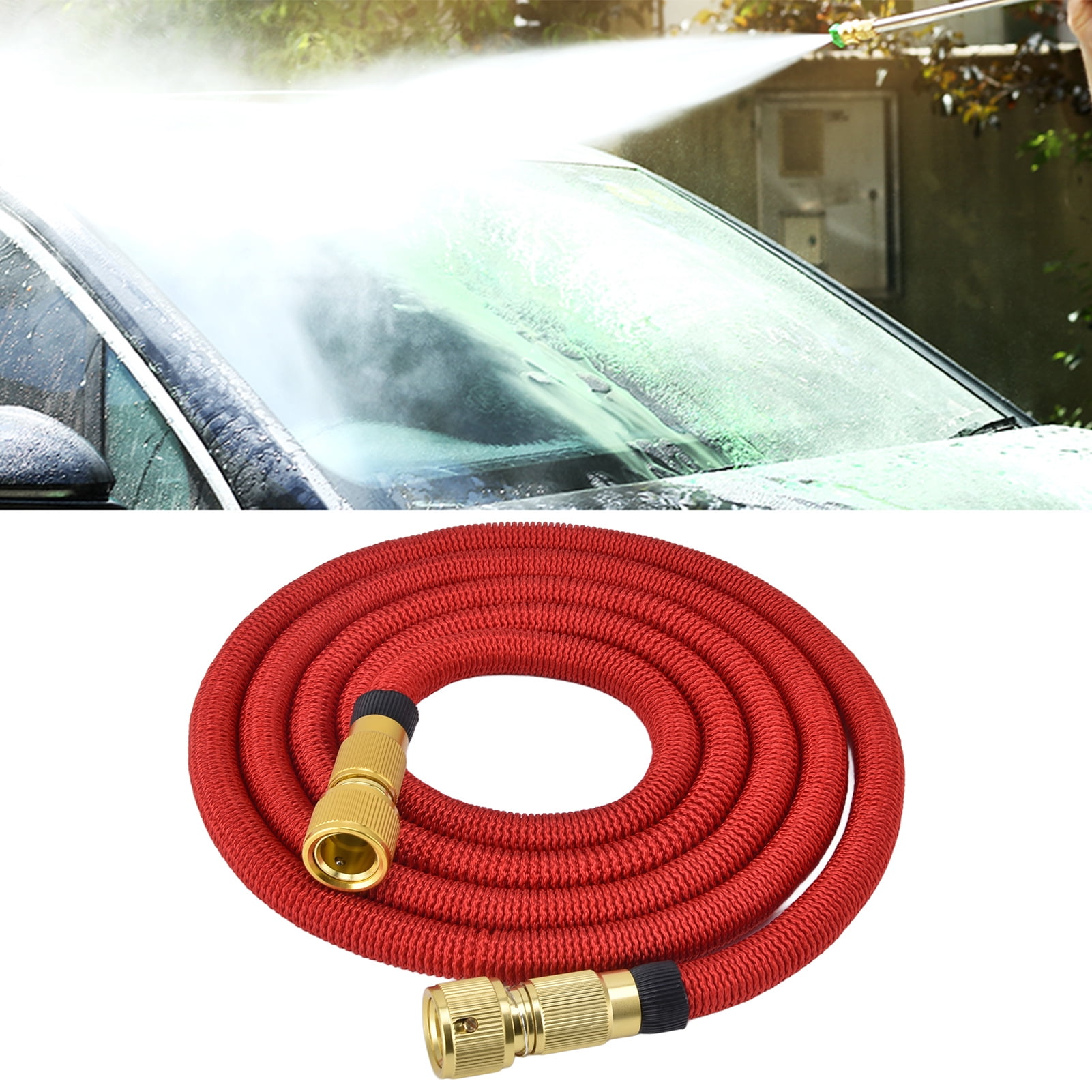 Expandable Garden Hose, Brass Quick Connector 24.6ft Lightweight Prevent Leakage Flexible Rust Proof Expanding Water Hose Retractable Hose With Quick Connector For Irrigation