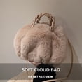 thumbnail image 2 of Bolso bandolera para mujer Cloud Plush Furry Bolso de hombro (Caqui), 2 of 5