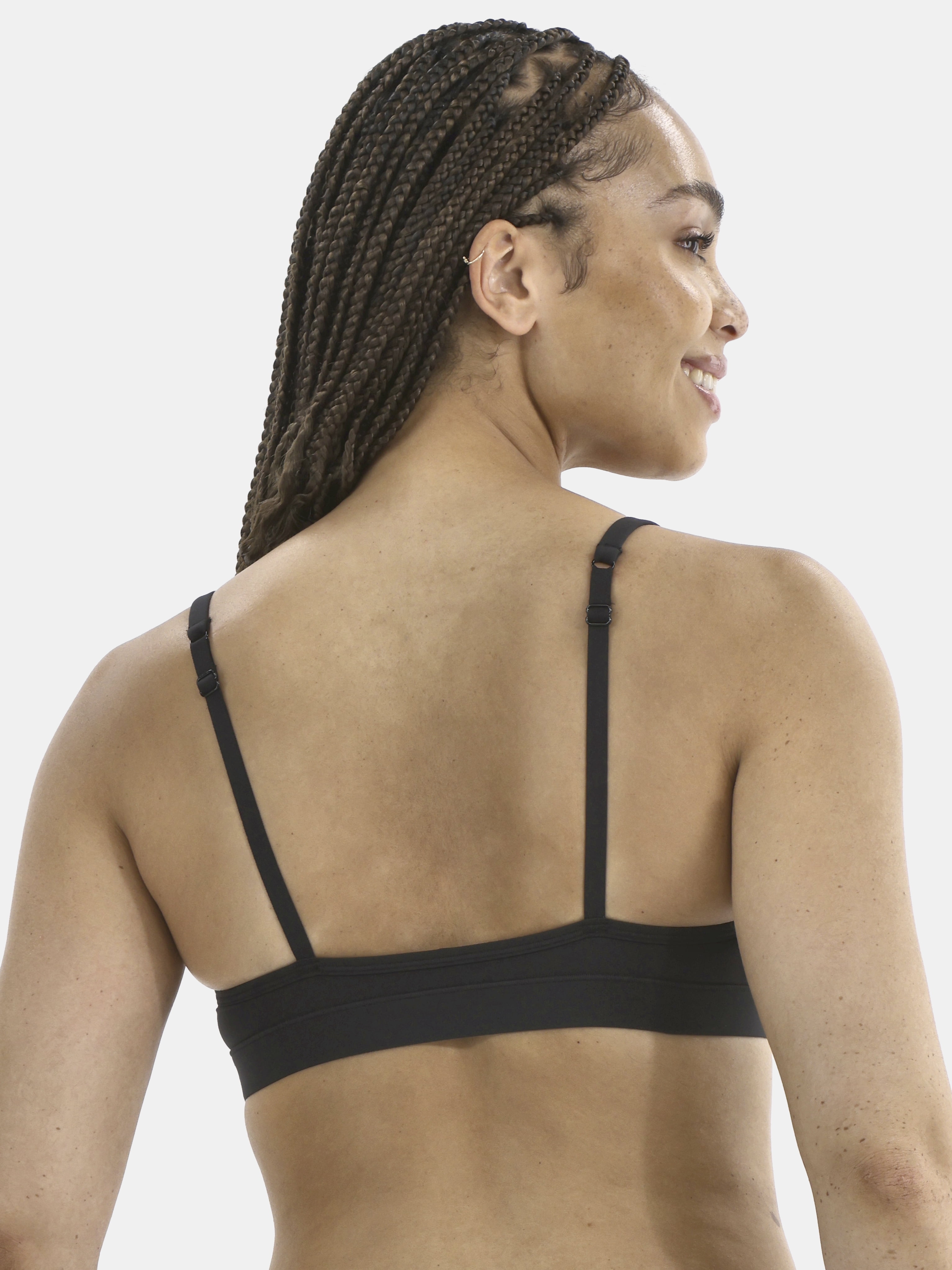 No Boundaries Fit Stretch Triangle Bralette with Lace, Women's XS-3XL