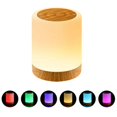 thumbnail image 1 of Lámpara de mesa de noche con luz táctil regulable, con 256 colores RGB que cambian de color, luz de noche LED cálida para niños, batería recargable USB de 2200 mAh, memoria, 1 of 5