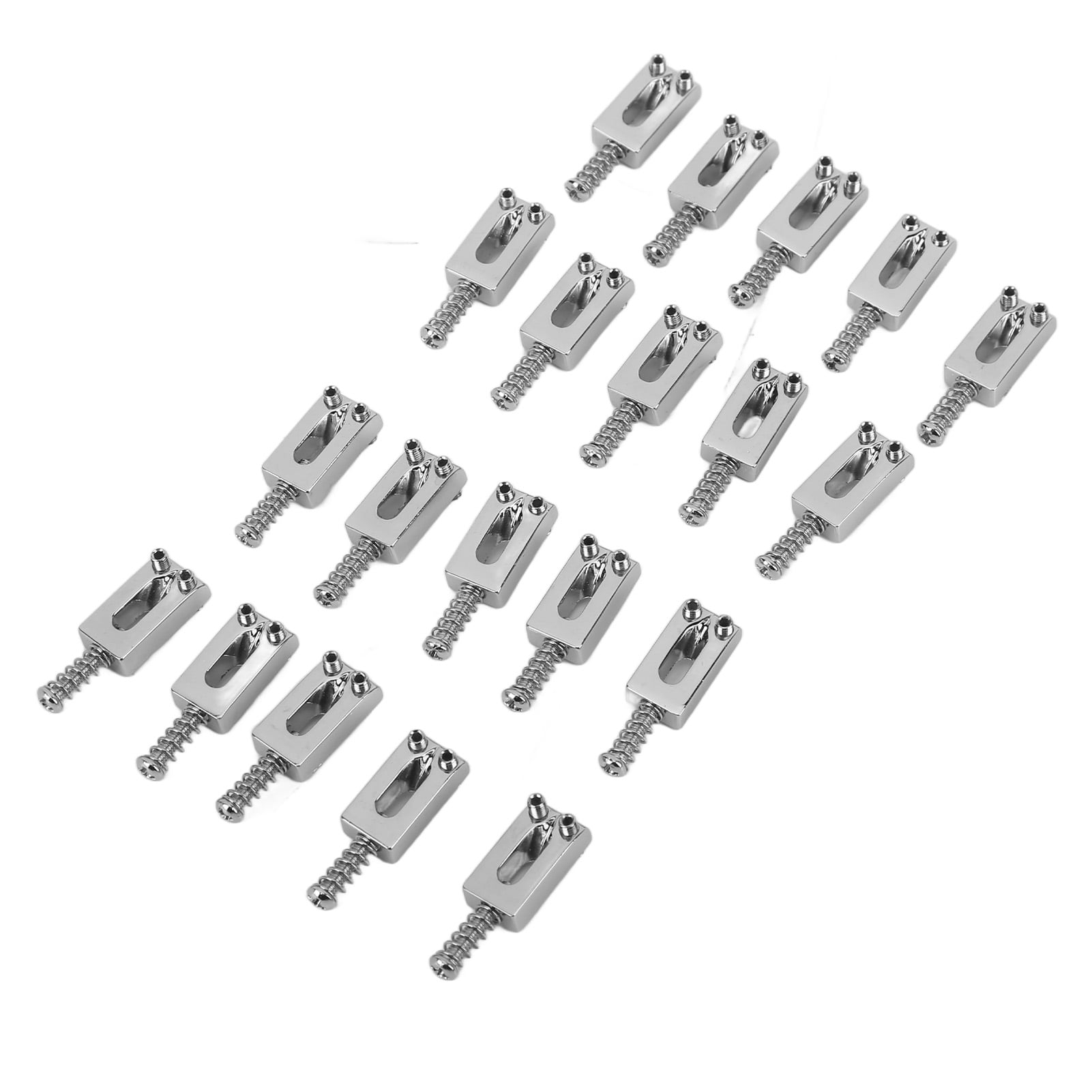 20Pcs Electric Guitar Bridge Saddles Silver Great Sound Quality Accurate Processing Guitar Part Replacement