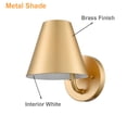 thumbnail image 4 of Claxy Gold Barrel Wall Sconces Lighting for Bedroom Hallway Bathroom, 4 of 6