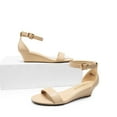 thumbnail image 4 of DREAM PAIRS Women's Ankle Strap Low Wedge Sandals Party Bridal Wedding Dress Shoes, 4 of 6
