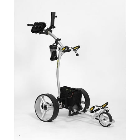 Bat Caddy X4R Electric Golf Bag Cart Silver w/ 20Ah Lithium Battery & (Best Electric Golf Cart)