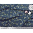 thumbnail image 3 of Soimoi Blue Cotton Duck Fabric Dots & Leaves Print Fabric by The Yard 44 Inch Wide, 3 of 3