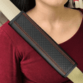 thumbnail image 3 of 2 Seat Belt Pad Seat Belt Cushion Belt Cover Leather Shoulder Pad Belt Strap Pad-Red, 3 of 6