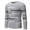 Gray, variant on LYXSSBYX Long Sleeve Shirts for Men Solid Color Sweater Round Neck Striped Long Sleeve Sweater Leggings Long Sleeve Turndown Collar Blouse & Shirt