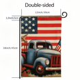 thumbnail image 3 of PHYHOO  Garden Flag Double Sided, Small Burlap Welcome Patriotic Truck Stars Farmhouse Garden Yard House Flags for Memorial Veterans Independence Day Outdoor Decor White, 3 of 6