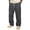 AJ10-Dark Gray, variant on Pants For Men Relaxed Fit Casual Trendy Elastic Waist Drawstring Trousers With Pockets Straight Leg Slacks Dark Gray L