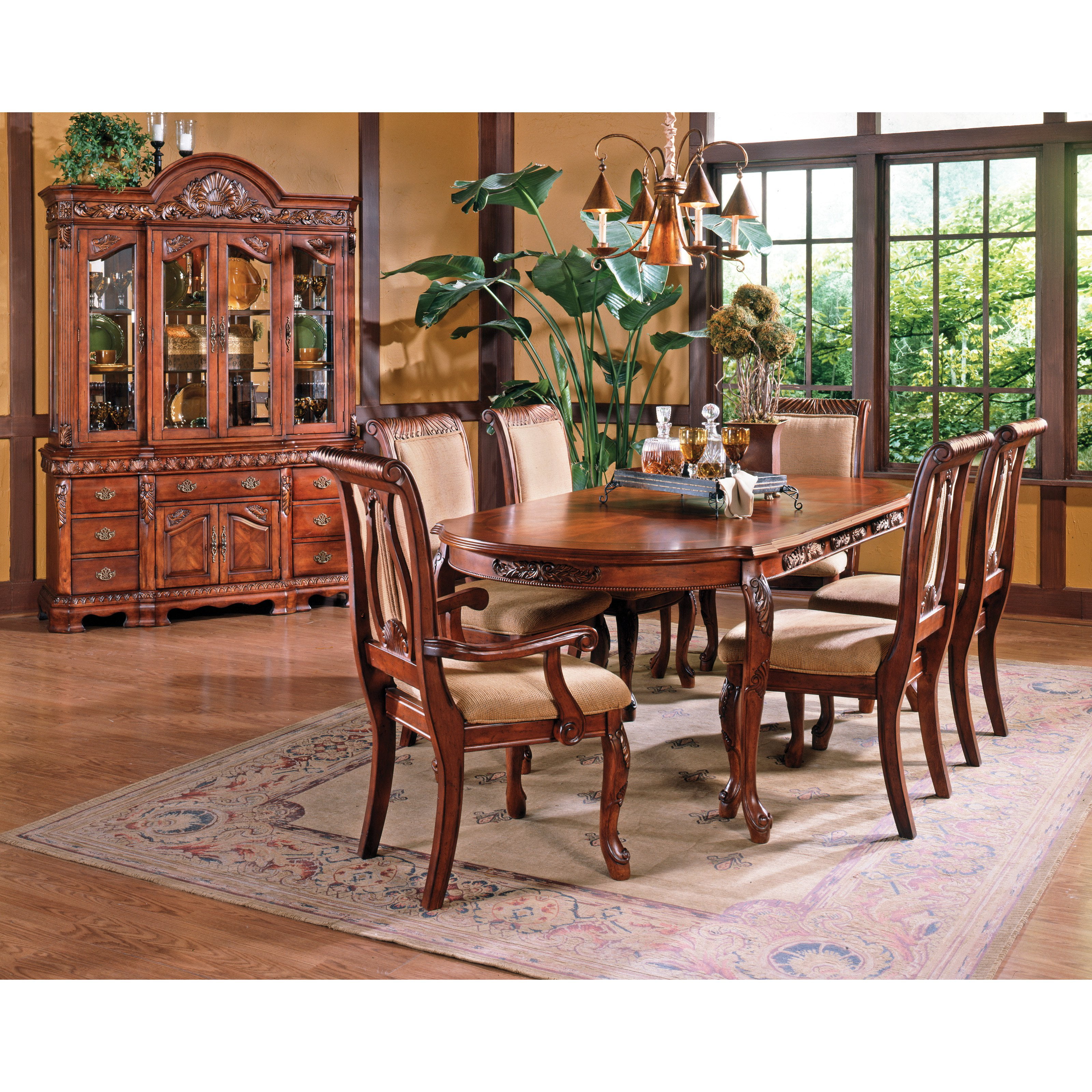 Steve Silver 7 Piece Harmony Dining Table Set Cherry Walmartcom Steve Silver 7 Piece Harmony Dining Table Set Cherry Walmartcom