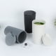 thumbnail image 5 of Taza de café Bewildely de trigo con tapa vaso de moda negro, 5 of 6