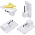 thumbnail image 1 of Self-Adhesive Curtain Hooks For Net Curtain Rods, 20 Pack, White, 1 of 8