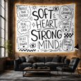 thumbnail image 6 of Moon Stars Soft with Heart Strong Mind Scale, Inspirational Illustration for Quote Lovers, Typography Wall Art, Valentine'S Day Gift, Tapestry Wall Hanging for Bedroom and Dorm, 6 of 7