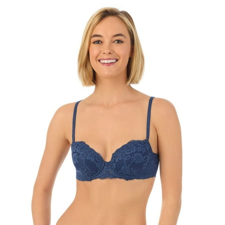 Juniors  SO® Lace Balconette Push Up Bra ZG01B430R Color: Oceana Size: 36 B