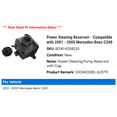 thumbnail image 2 of Power Steering Reservoir - Compatible with 2001 - 2005 Mercedes-Benz C240 2002 2003 2004, 2 of 2