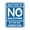 Blue, variant on Portrait Round What Part of No Soliciting Do You Not Understand Sign (Red) - Large