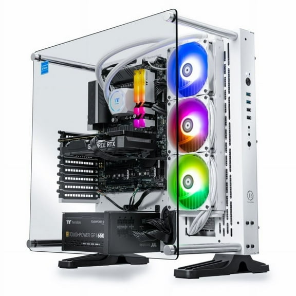 Thermaltake LCGS Arctic i360T R4 AIO Liquid Cooled CPU Gaming Desktop (Intel Core™ i5-12600KF, ToughRam DDR4 3600Mhz 16GB RGB Memory, NVIDIA® GeForce RTX™ 3060 Ti, 1TB NVMe M.2, Win10 Home)
