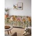 thumbnail image 6 of Vintage Daisy Floral Couch Cover, Spring Flowers Botanical Leaves Rustic Sofa Cover Blanket for 3 Cushion Couch, Sectional Sofa Slipcover Furniture Protector for Living Room Bedroom 71''x134'', 6 of 9