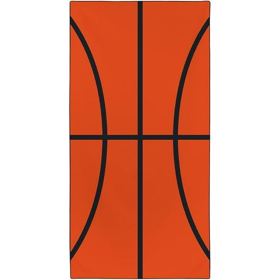 Basketball Printed Beach Towel Oversized 71x36IN Quick Dry Sand-Free Bath Towels for Swim Pool Camping Travel