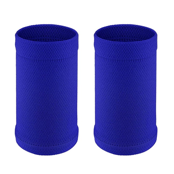 Wrist Band Support Sleeve - Knitted Fabric Compression Brace - for Tennis, Gym, Sport-blue