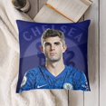 thumbnail image 4 of Christian PulisicFundas de almohada de terciopelo con tema, regalos de funda de almohada, decoración para el hogar, cojín de lanzar, regalo de cumpleaños para fans y parejas. 56*56cm., 4 of 6