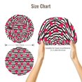 thumbnail image 5 of Logiee Hearts And Lines Print Silk Bonnet Satin Bonnet for Sleeping Women and Men,Double Layer Hair Bonnet for Curly Braids Hair, 5 of 6