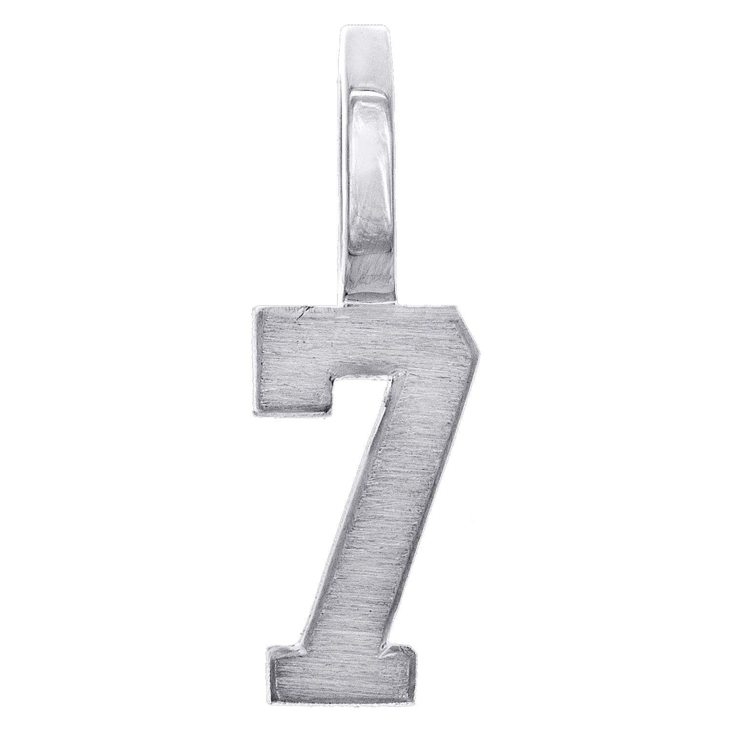 JFL Diamonds & Timepieces 10K White Gold Mini Number Pendant Block Font Charm Hashtag Plus