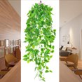 thumbnail image 3 of Hojas de hiedra artificiales colgantes, 4 Uds., 100cm, para Patio, familia, Sala de bodas, decoración de pared interior y exterior ER, 3 of 5