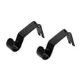 thumbnail image 2 of Mainstays 1/2” Matte Black Single Curtain Rod Bracket Set (2 Pack), 2 of 4