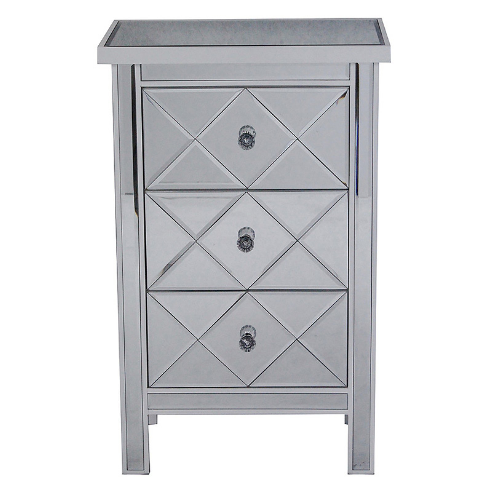 Heather Ann Creations Emmy 3 Drawer Mirrored Accent Cabinet - image 4 of 7