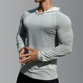 thumbnail image 5 of pstuiky mangas largas para hombre, Sudadera con capucha fina de manga larga para hombre, para fitness, exteriores, correr, otoño, transpirable y de secado rápido top de hombre m, 5 of 5