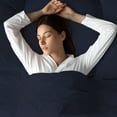 thumbnail image 2 of ViscoLogic Series Egyptian Comfort - Silky Smooth Lightweight Bedsheet Set - Brushed Micro - Deep Pocket - Navy (King), 2 of 6